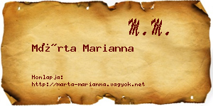 Márta Marianna névjegykártya