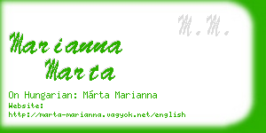 marianna marta business card