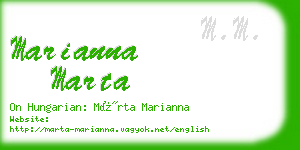 marianna marta business card